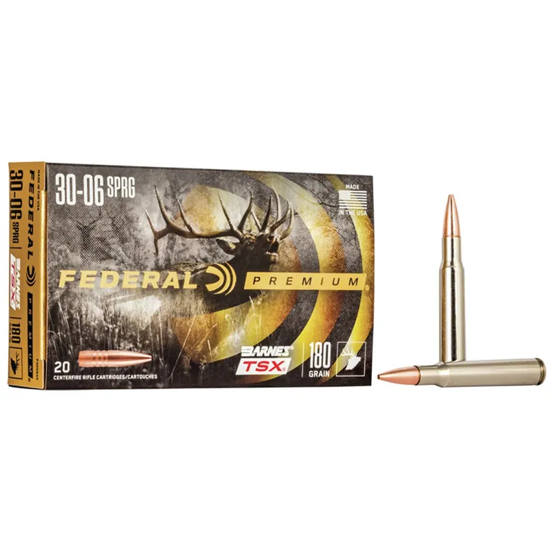 Federal Premium 30-06 Springfield 180 gr Barnes TSX 20/Box