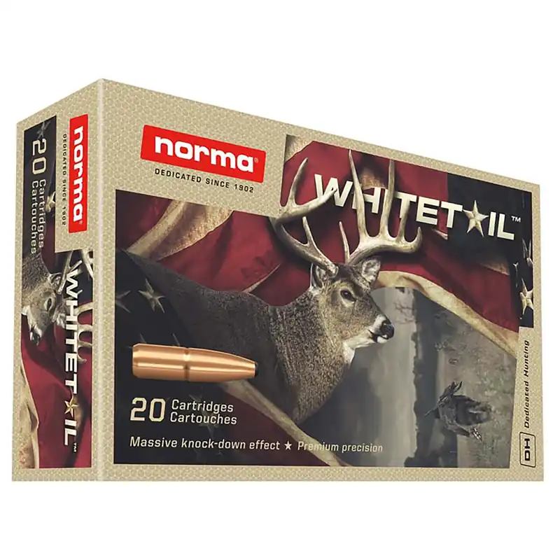 Norma Ammunition Dedicated Hunting Whitetail 30-06 Springfield 150 gr Pointed Soft Point (PSP) 20/Box