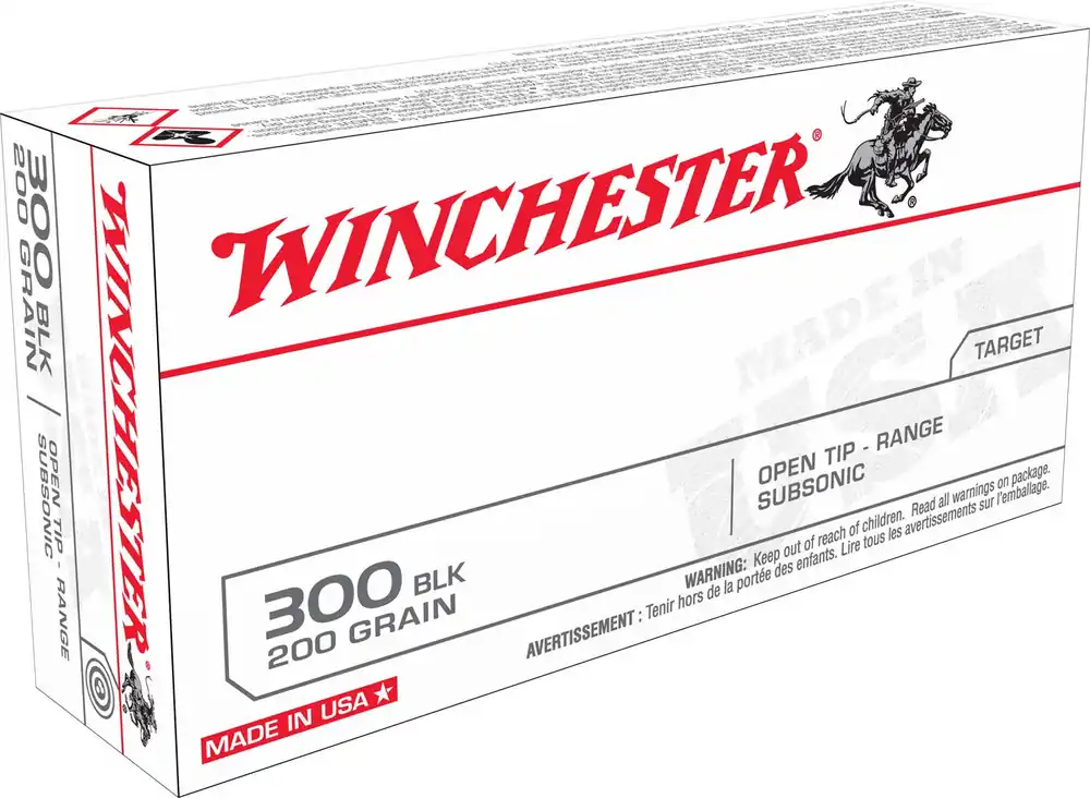 Winchester USA 300 Blackout 200 Gr. Open Tip Range Subsonic 20/Box