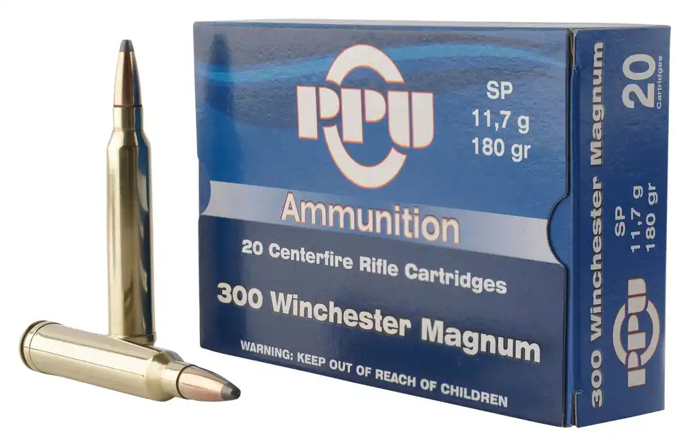 PPU Standard Rifle 300 Win Mag 180 Gr. SP 20/Box