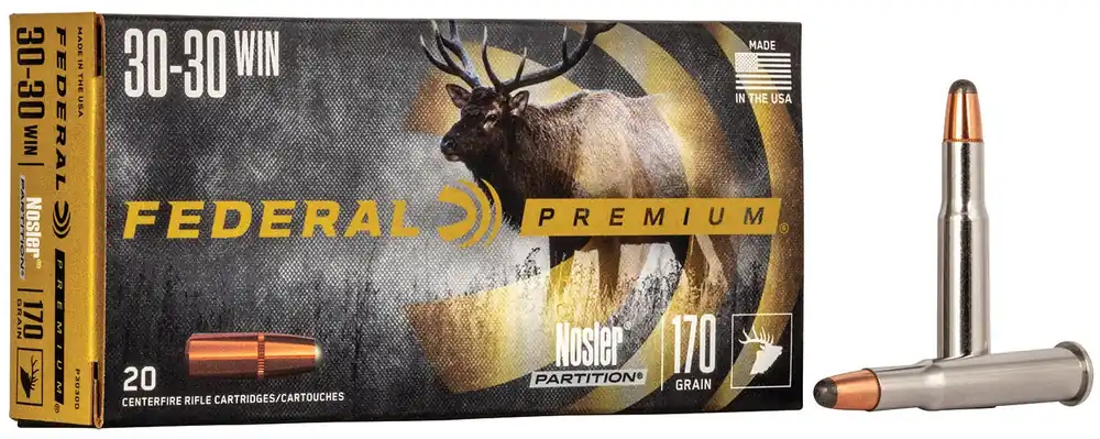 Federal Premium 30-30 Win. 170 Gr. Nosler Partition 20/Box