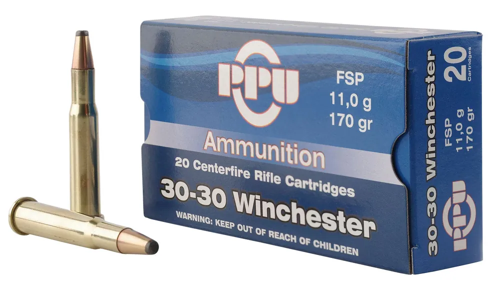 PPU Standard Rifle 30-30 Win 170 gr Flat Soft Point 20 Box