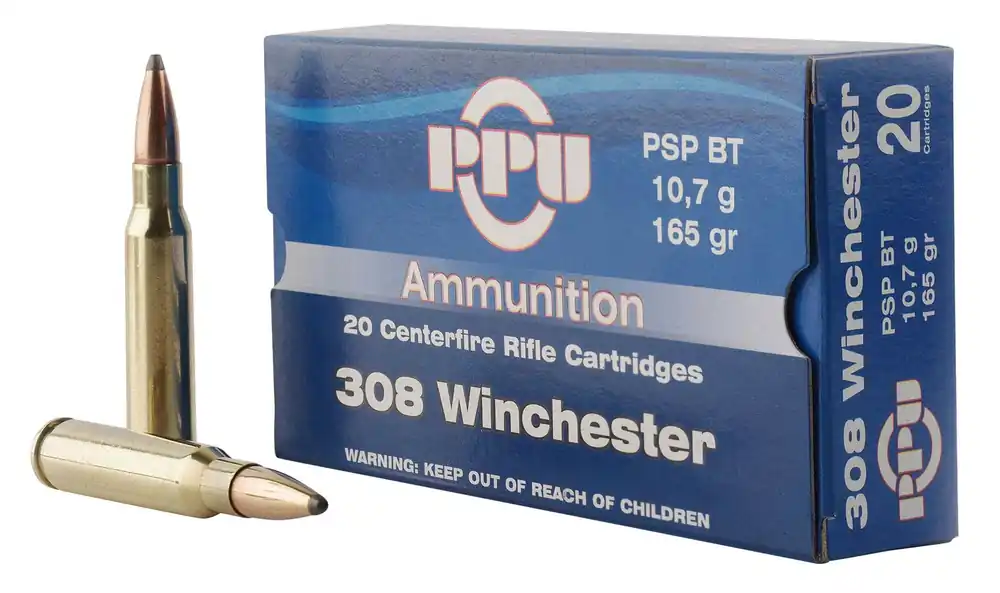 PPU Standard Rifle 308 Win. 165 Gr. PSPBT 20/Box