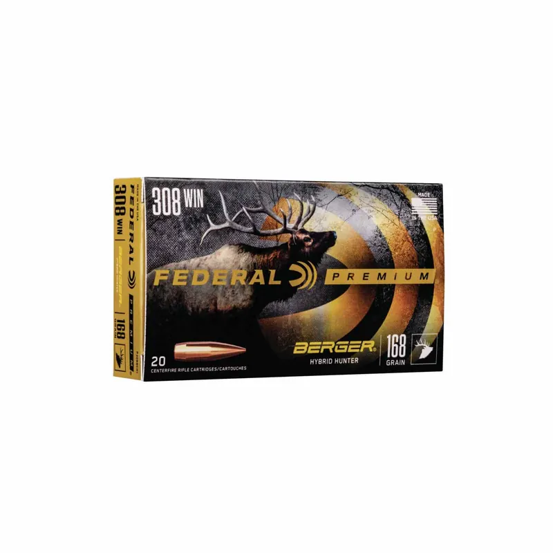 Federal 308 Win 168gr Berger Hybrid Hunter