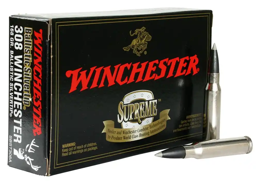 Winchester Ballistic Silvertip 308 Win. 168 Gr. Rapid Controlled Expansion Polymer Tip 20/Box