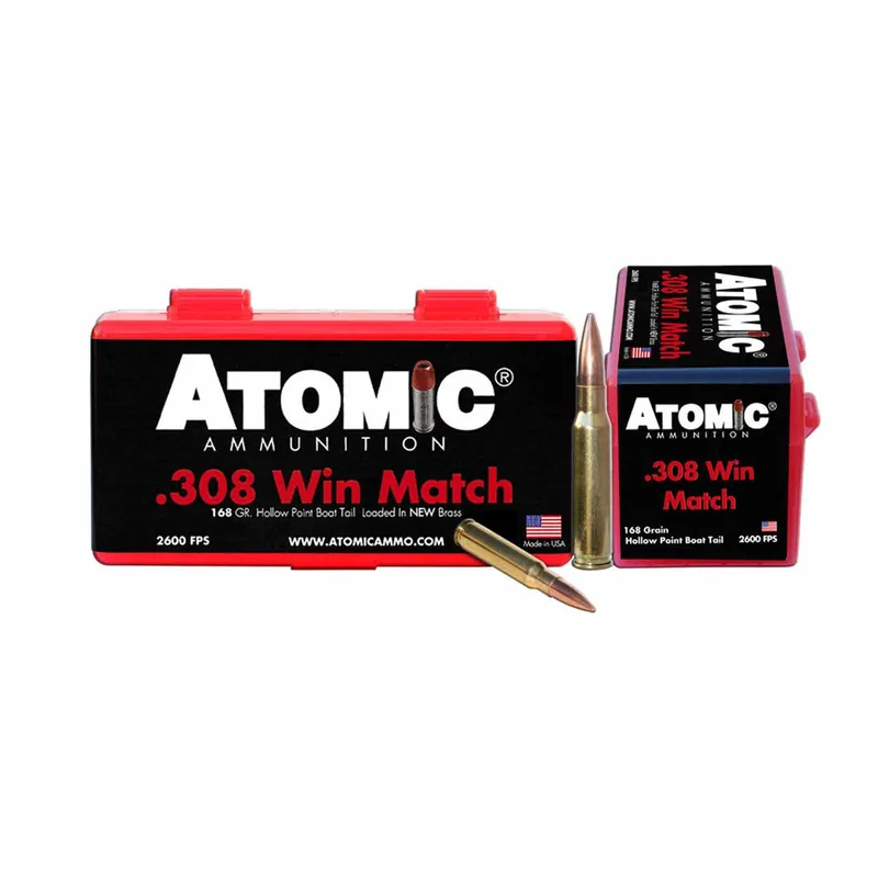 Atomic Rifle 308 Win 168 Gr. Hollow Point Boat Tail 50/Box