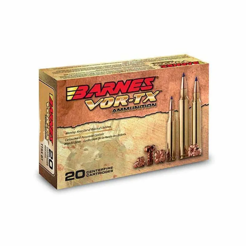Barnes Vor-Tx 308 Win 168 Gr 2700 fps Tipped TSX-Tail 20/Box