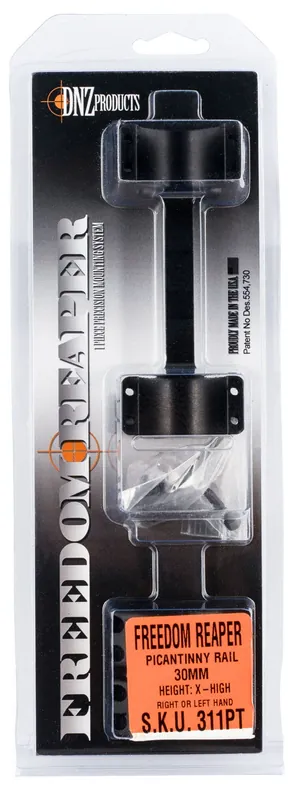 DNZ Freedom Reaper Picatinny Rail Scope Mount/Ring Combo Matte Black 30mm