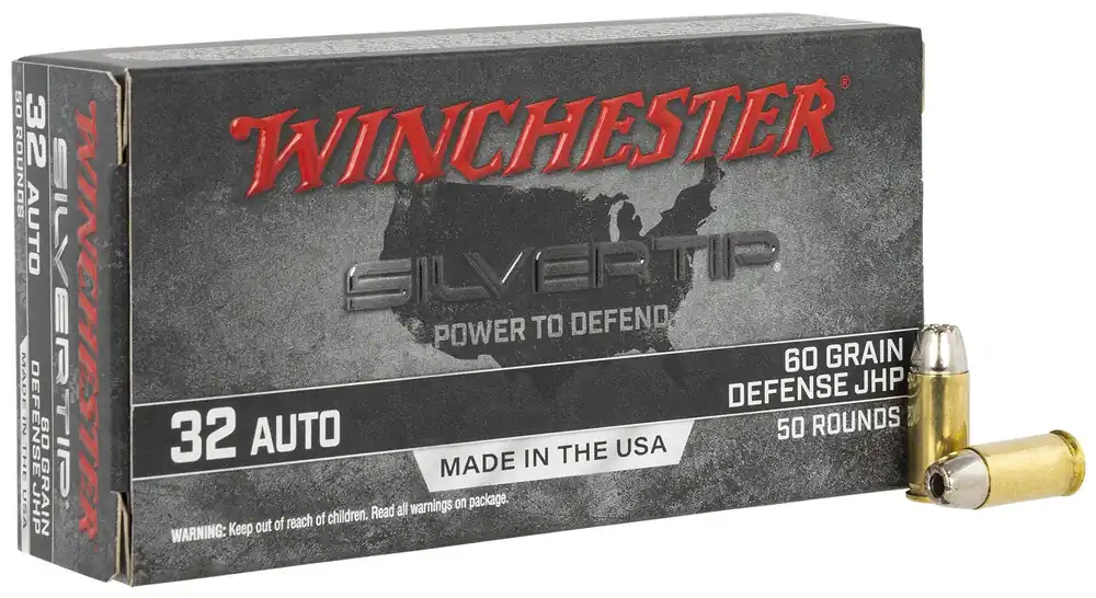 Winchester 32 Auto 60gr JHP Silvertip 50/Box