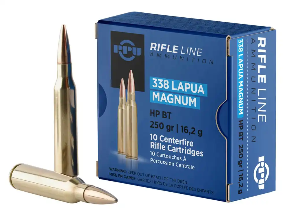 PPU Standard Rifle 338 Lapua Mag 250 Gr. HPBT 10/Box