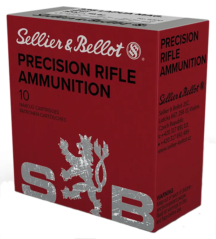 Sellier & Bellot .338 Lapua Magnum 300grn Hollow Point Boat Tail Brass Case 10 Rounds Per Box