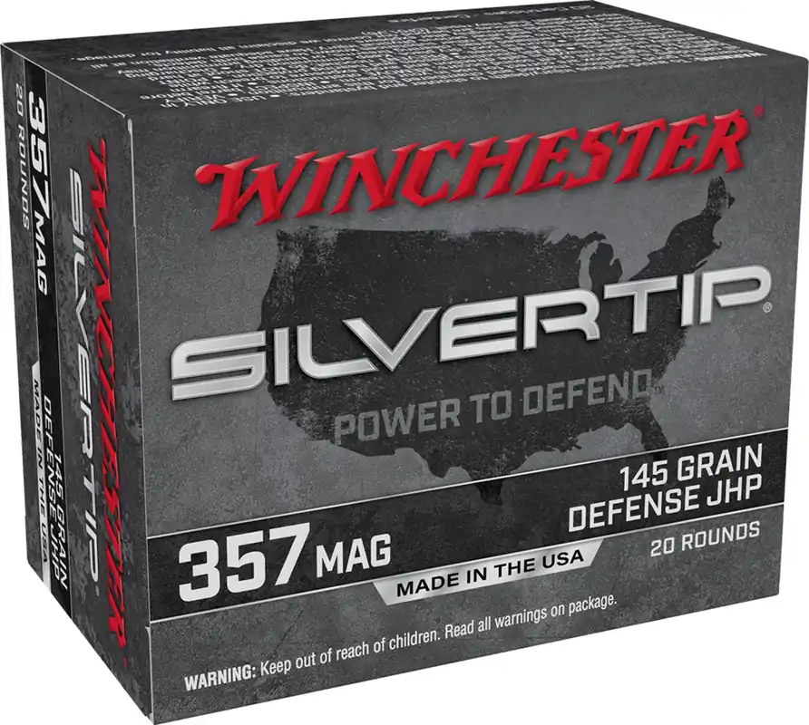 Winchester Ammo Silvertip 357 Mag 145 gr Silvertip Jacket Hollow Point 20 Per Box