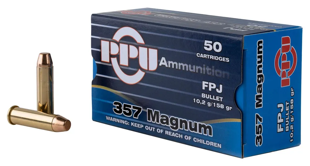PPU PPH357MF Pistol Ammo 357 Magnum FPJ 158gr