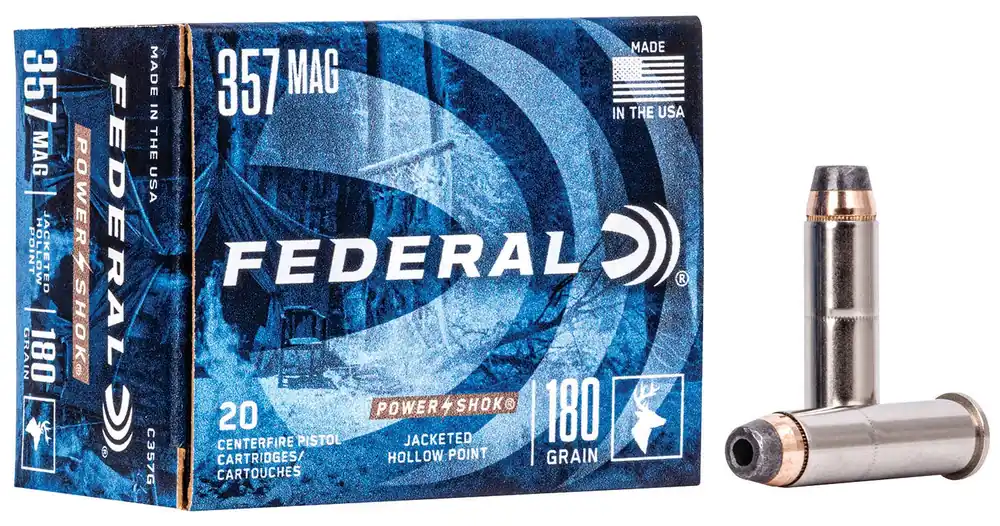 Federal C357G Power-Shok Pistol Ammo 357 MAG, JHP, 180 Gr, 1080 fps