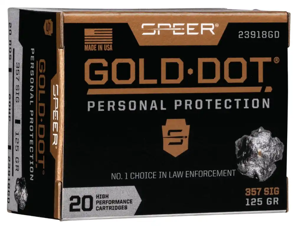 Speer Gold Dot Personal Protection 357 Sig 125 gr Hollow Point 20 Per Box