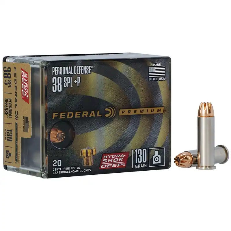 Federal Premium Personal Defense 38 Special +P 130 gr Hydra-Shok Deep Hollow Point 20/Box
