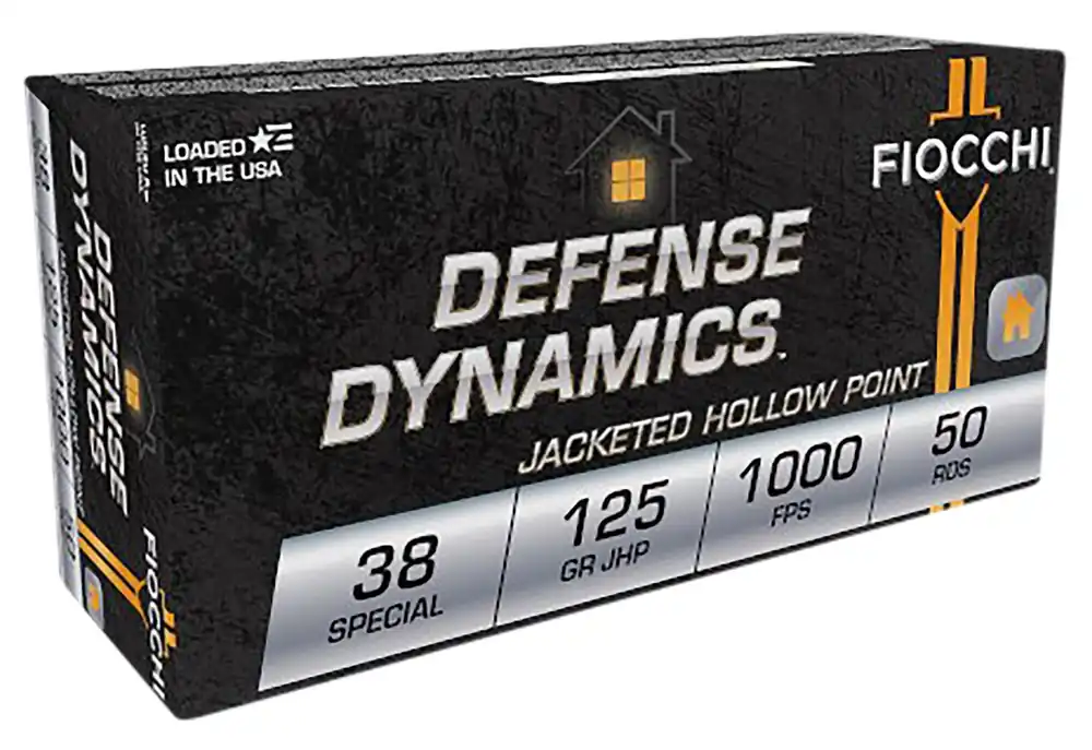 Fiocchi Defense Dynamics 38 Special 125 gr Jacketed Hollow Point 50 Per Box