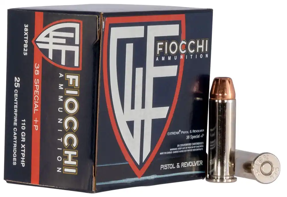 Fiocchi Hyperformance 38 Special +P 110 gr Hornady XTP Hollow Point 25 Per Box
