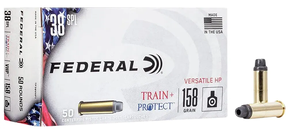 Federal Train + Protect 38 Special 158 gr Versatile Hollow Point 50 Per Box