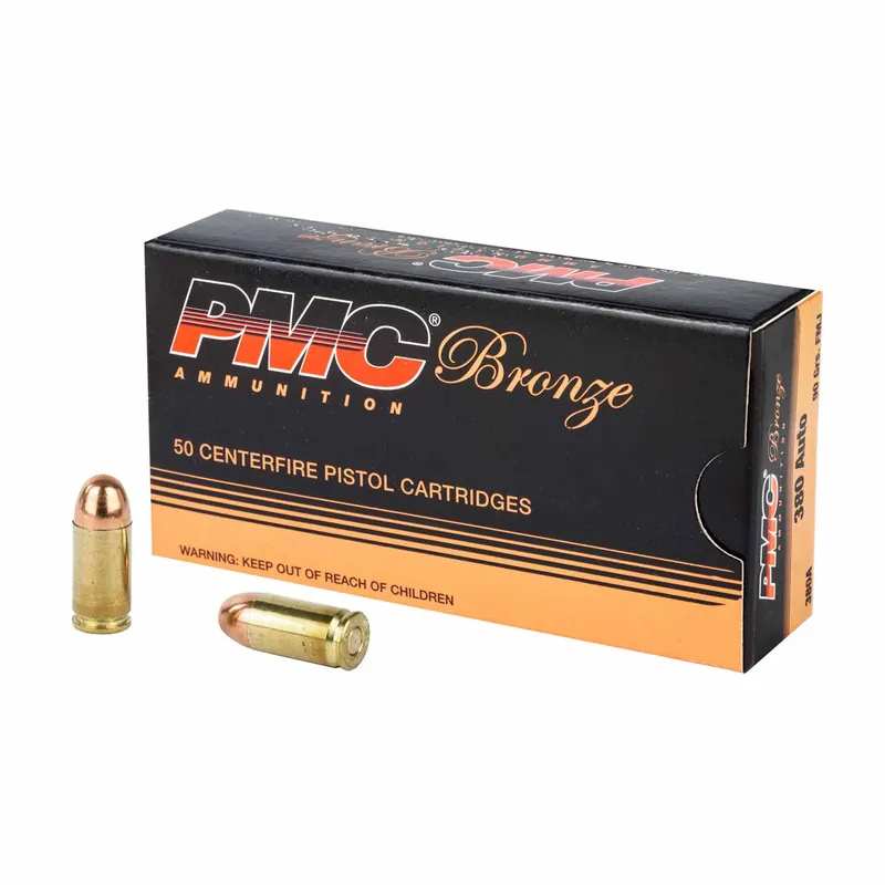 PMC Bronze 380 ACP 90GR FMJ 50-BOX