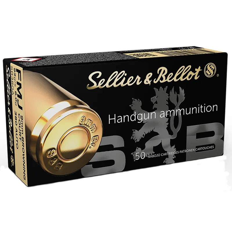 Sellier & Bellot Handgun Target 380 ACP 92 gr Full Metal Jacket (FMJ) 50/Box