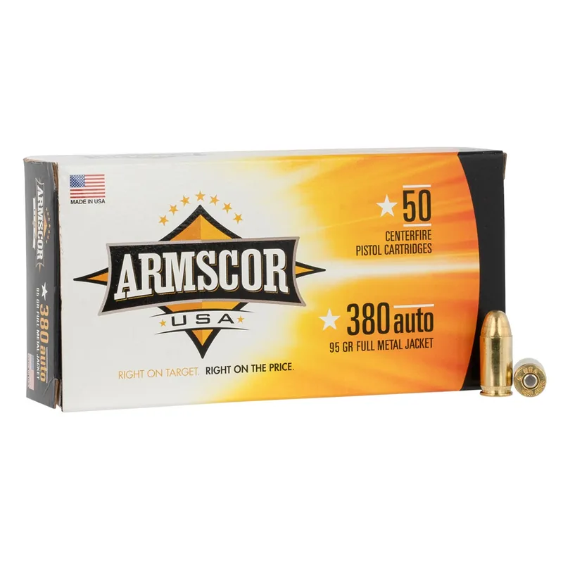 Armscor 380 ACP 95 Gr Full Metal Jacket (FMJ) 50/Box