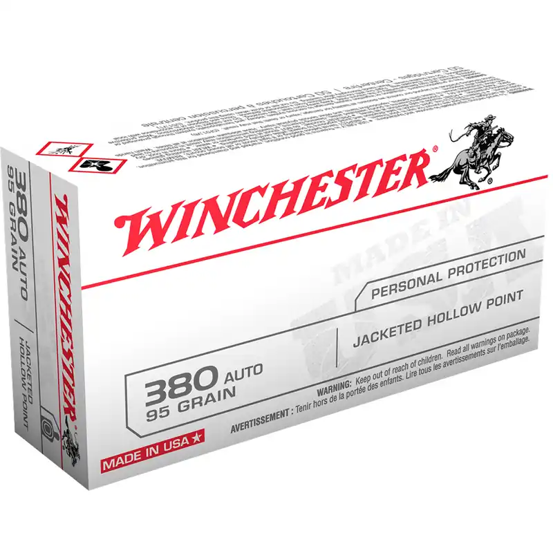 Winchester USA 380 ACP 95 Gr JHP 50/Box