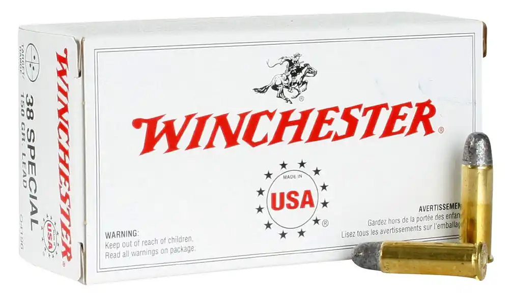 Winchester Q4196 Pistol Ammo 38 SPL LRN, 150 Gr, 845 fps, 50 Rnd, Boxed