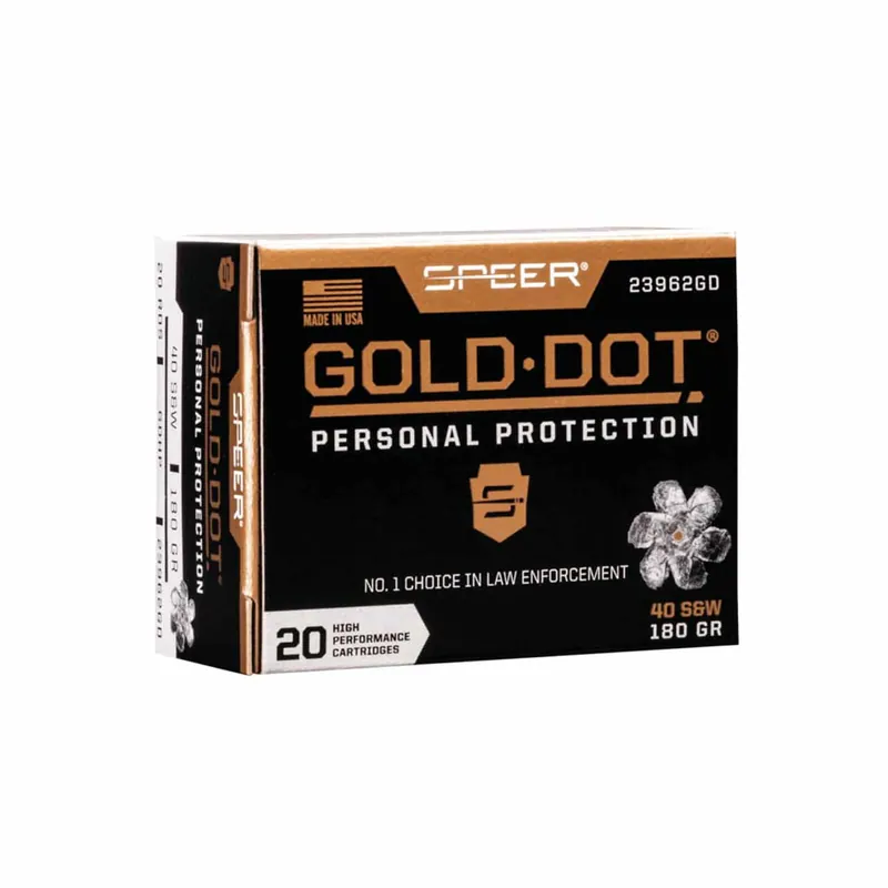 Speer 40 S&W 180gr Gold Dot 20rd-Box