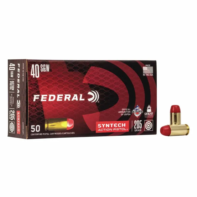 Federal 40 S&W 205gr Synthetic 50rd - Box