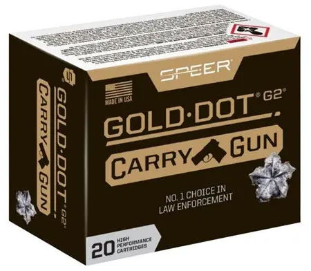 Speer 24259 Gold Dot Carry Gun, 40 S&W, 165 Grain, Hollow Point, 20