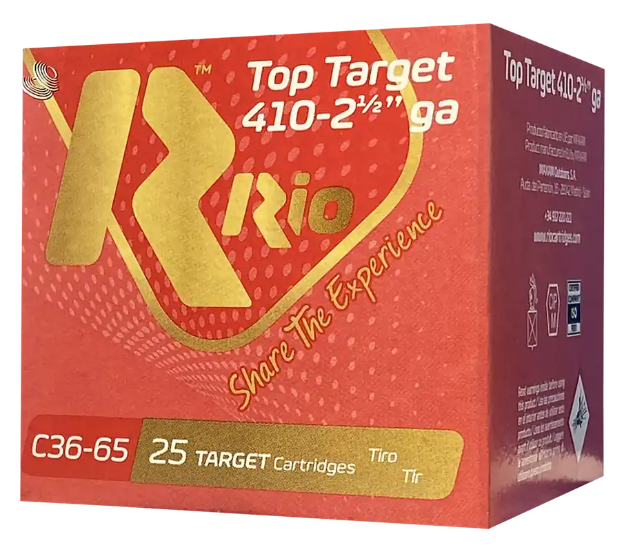 Rio Ammunition Top Target 410 GA 2.5" 1/2 oz. 8 Shot 25/Box