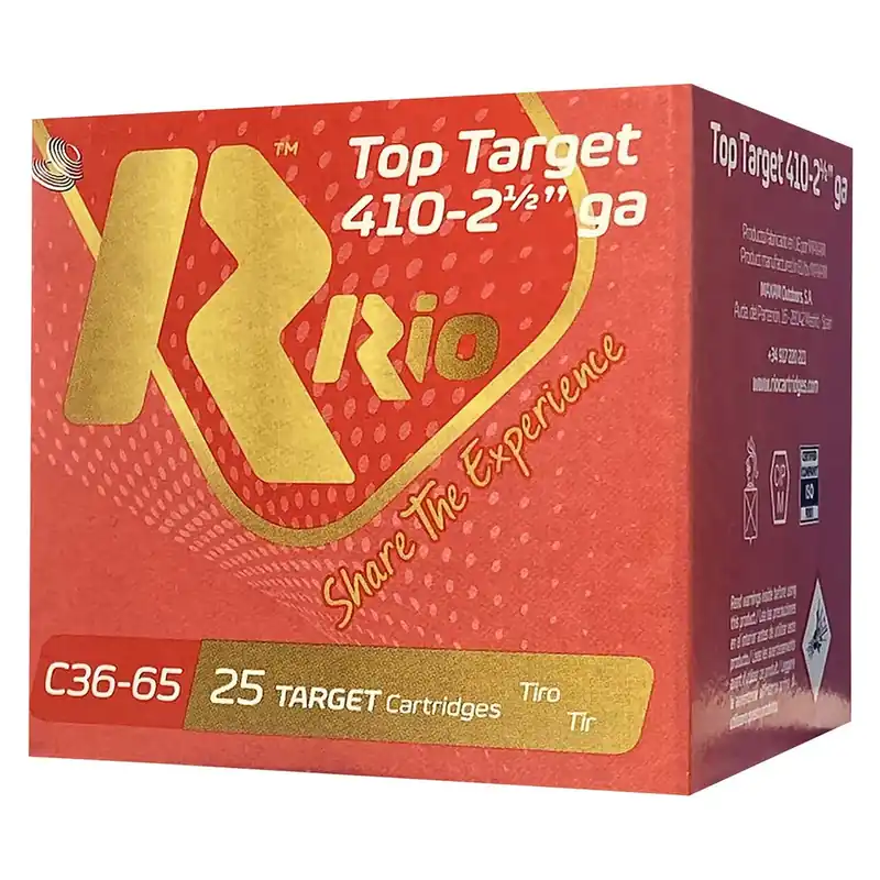 Rio Ammunition Top Target 410 Gauge 2 1/2" 9 Shot 25 Rounds