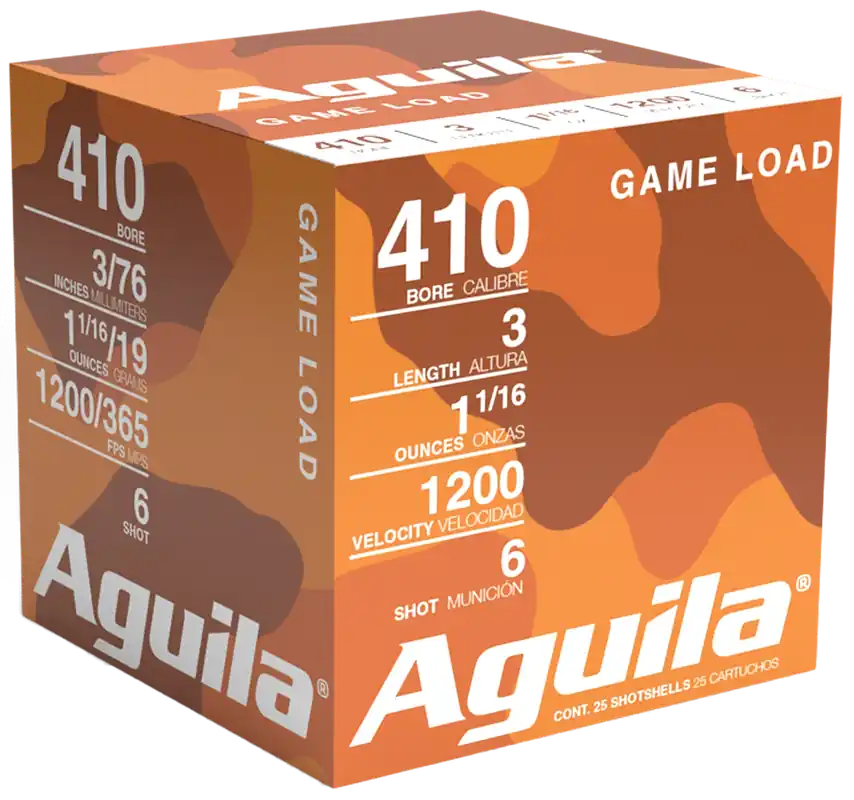 Aguila Standard Velocity Birdshot .410 Bore 3" 1-1/16 oz 6 Lead Shot 25 Shells Per Box