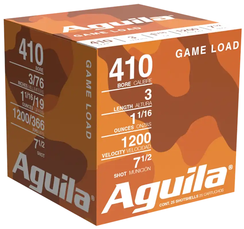 Aguila Standard Velocity Birdshot Shotshells .410 Bore 3" 1-1/16 oz 7.5 Lead Shot 25 Shells Per Box
