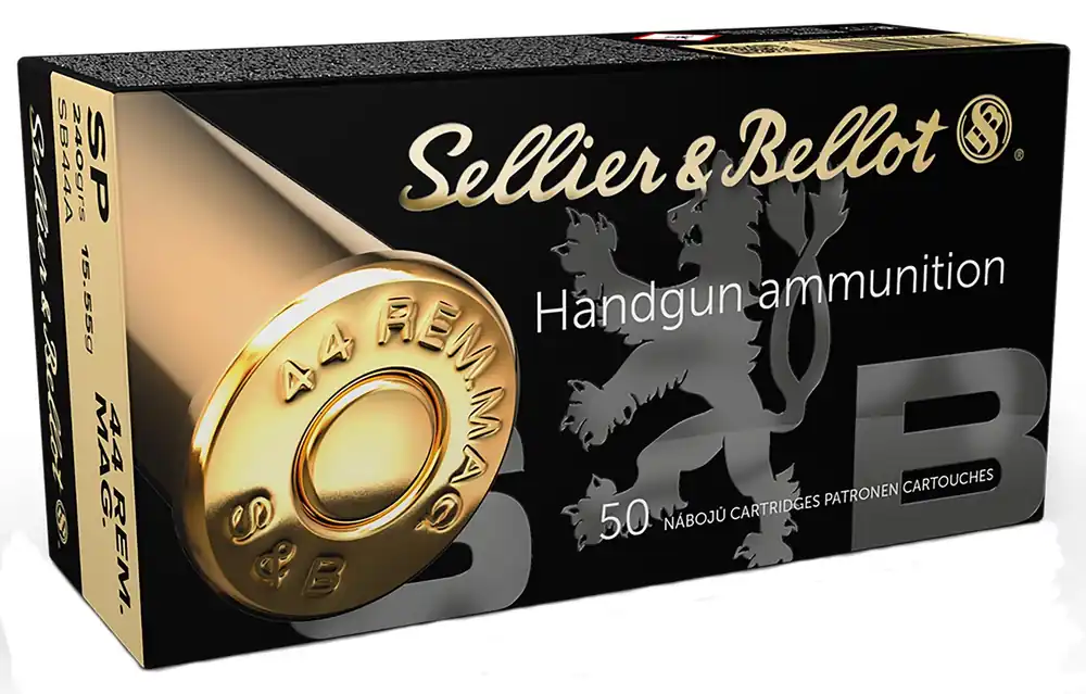 Sellier & Bellot SB44A Pistol Ammo 44 MAG, SJSP, 240 Gr, 1180 fps, 50