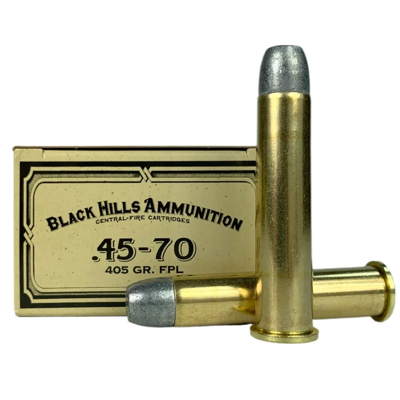 Black Hills Cowboy Action 45-70 Government Ammo 405gr Lead Round Nose Flat Point 20 Rounds 2CCB4570N1