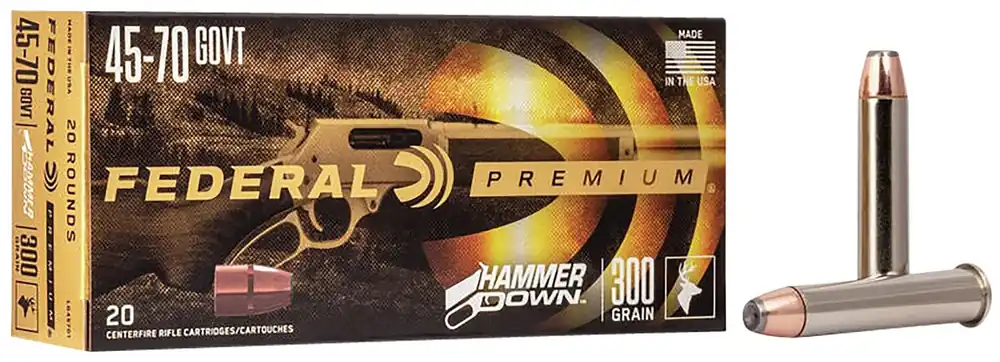 Federal Premium HammerDown 45-70 Gov. 300 Gr. Bonded SP 20/Box