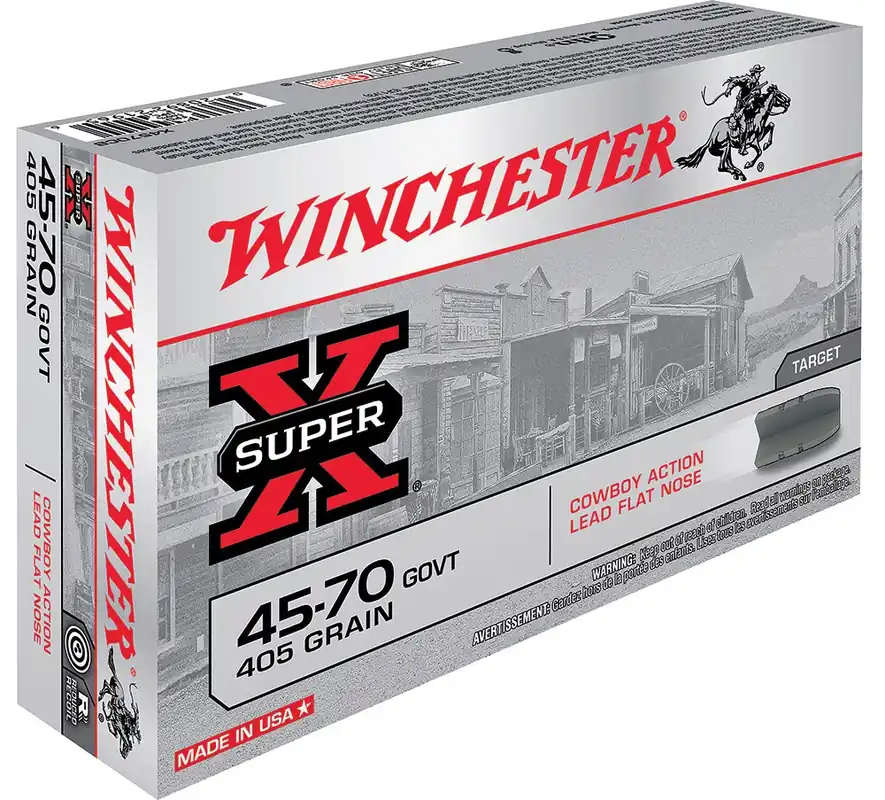 Winchester Super-X Cowboy Action 45-70 Gov. 405 Gr. Lead Flat Nose 20/Box