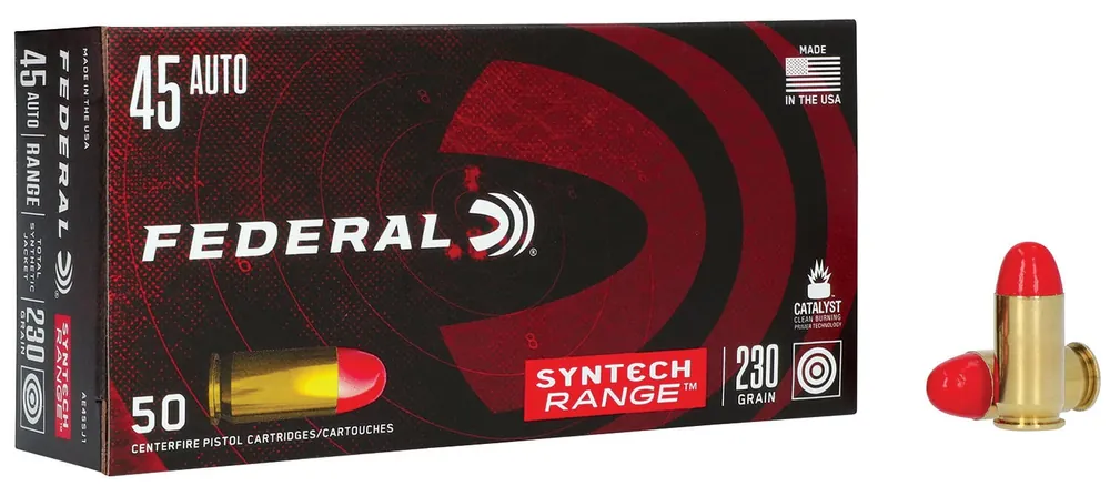 Federal AE45SJ1 American Eagle Syntech Pistol Ammo, 230Gr, 830fps