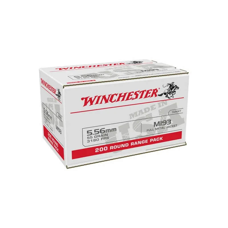Winchester 5.56mm Nato 55 Gr FMJ 200 Rounds