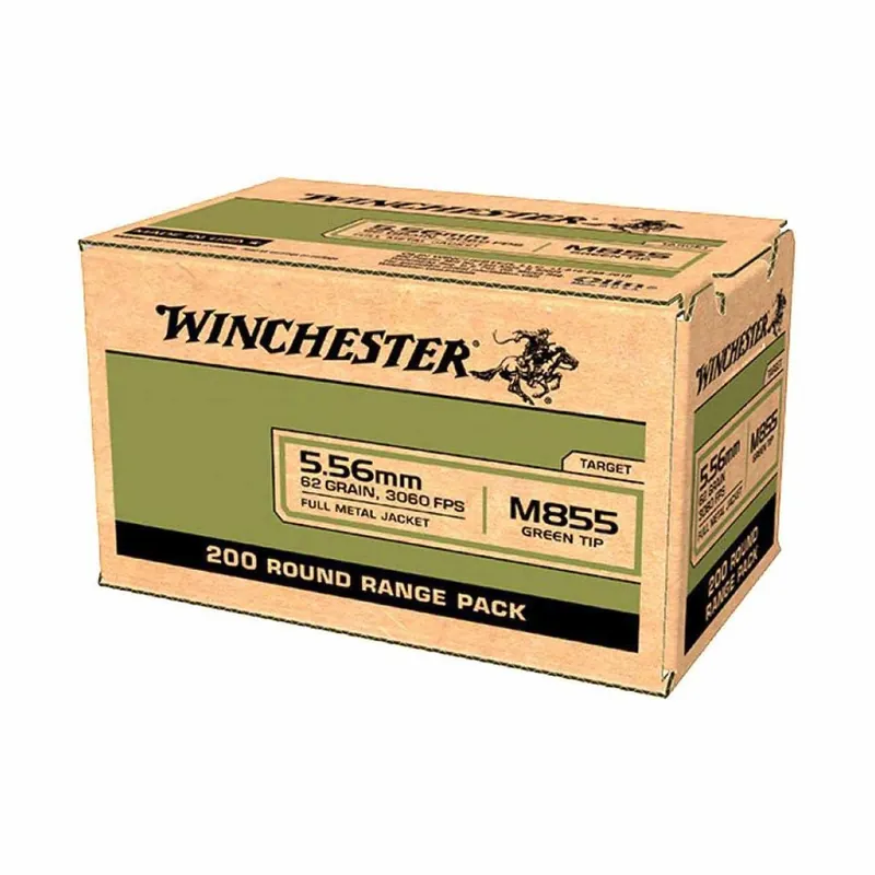 Winchester 5.56mm Nato 62gr Green Tip 200rd