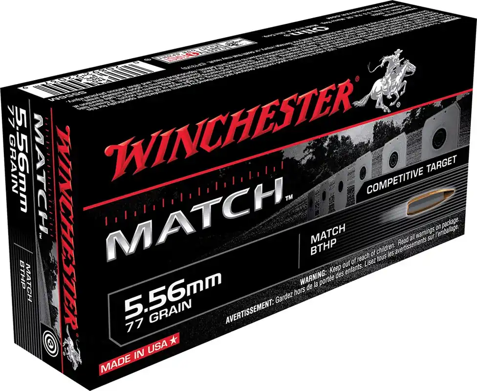 Winchester Match 5.56 NATO 77 Gr. BTHP 20/Box
