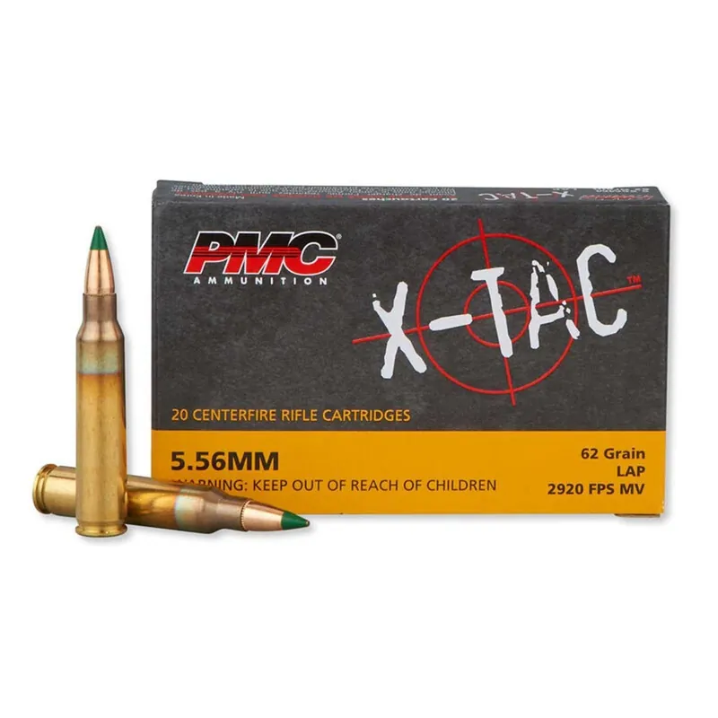 PMC X-TAC 5.56x45mm NATO Green Tip 62 Gr 20 Rounds
