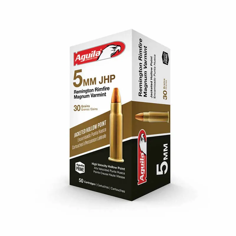 Aguila Target & Range 5mm Rem Remfire 30 Gr JHP 50/Box