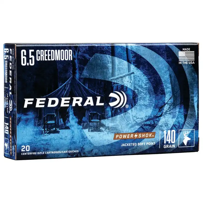 Federal Power-Shok 6.5 Creedmoor 140 gr Jacketed Soft Point (JSP) 20/Box