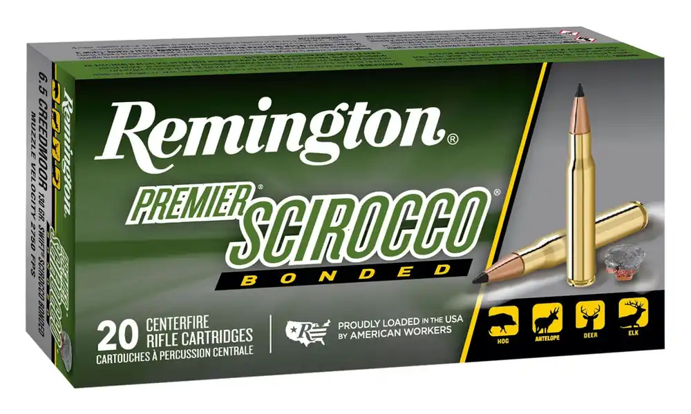 Remington Premier Scirocco Bonded 6.5 Creedmoor 130 Gr. Swift Scirocco Bonded 20/Box