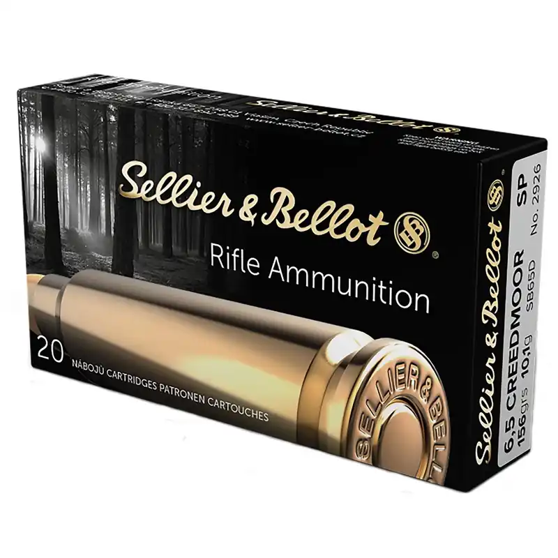 Sellier & Bellot Rifle 6.5 Creedmoor 156 gr 2444 fps Soft Point (SP) 20/Box