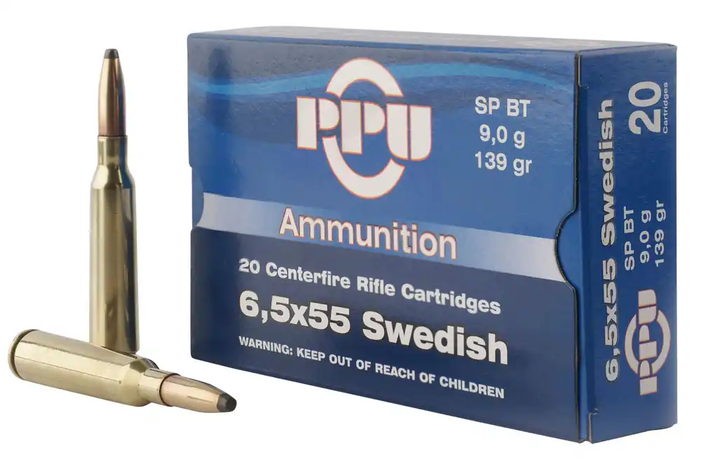PPU Metric Rifle 6.5x55 Swedish SP 139 Gr. 20/Box