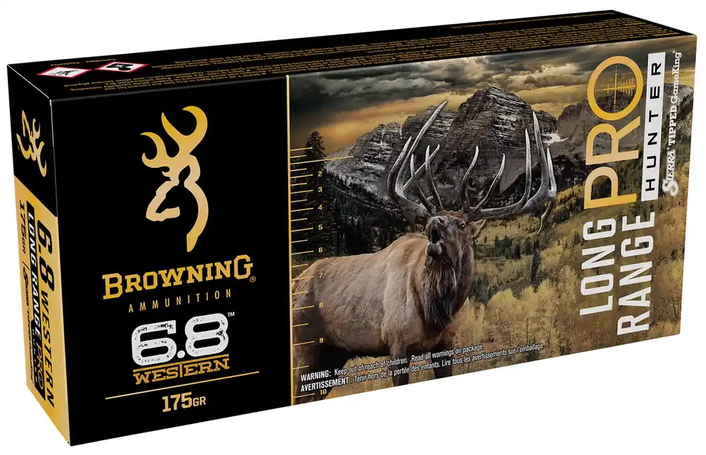 Browning Ammo Long Range Pro Hunter 6.8 Western Ammo 175 Grain Sierra Tipped GameKing 20 Rounds B192500682